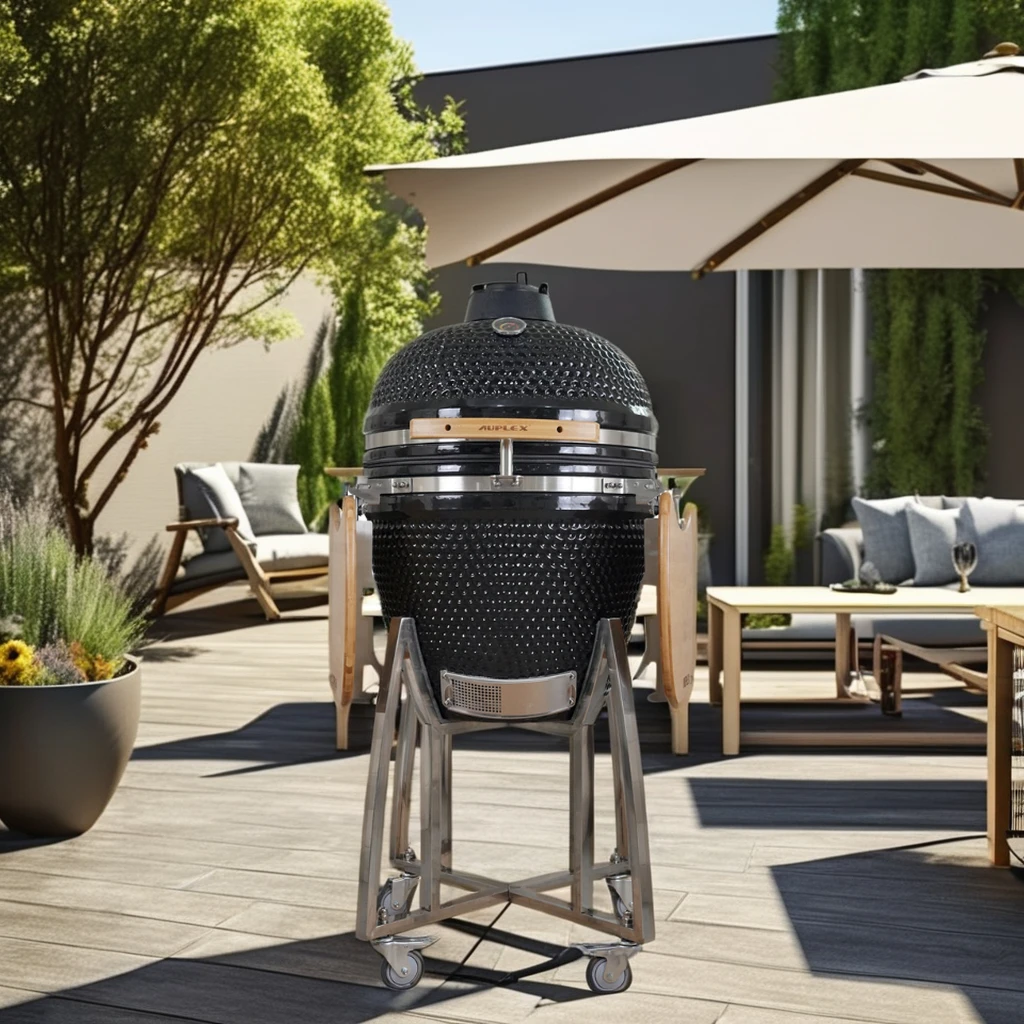 

Auplex Custom Ceramic Keramische 21Inch Pro Charcoal Outdoor Asador De Carbon BBQ Kamado Joe Parrilla Grill для барбекю