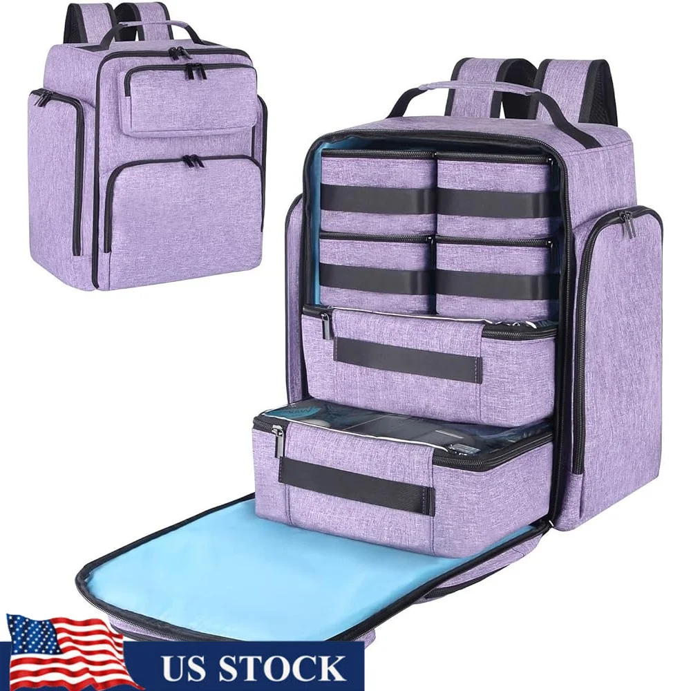 

Travel Makeup Organizer Backpack 6 Removable Cases Extra Large Cosmetic Storage Bag Professional Artist Essential Durable