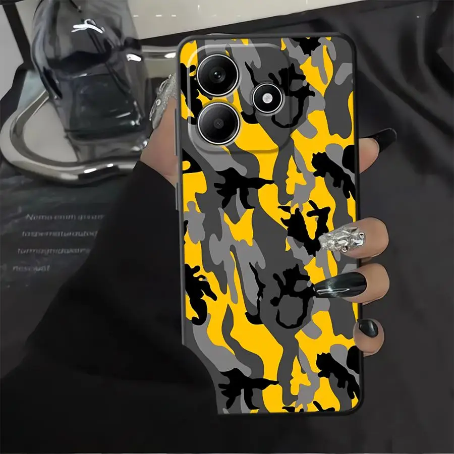 Soft Back Phone Cover Case for Xiaomi Redmi Note 11 13 12 Pro Plus 10 9 8 Pro 10S 11S 12S 9s Camouflage Pattern