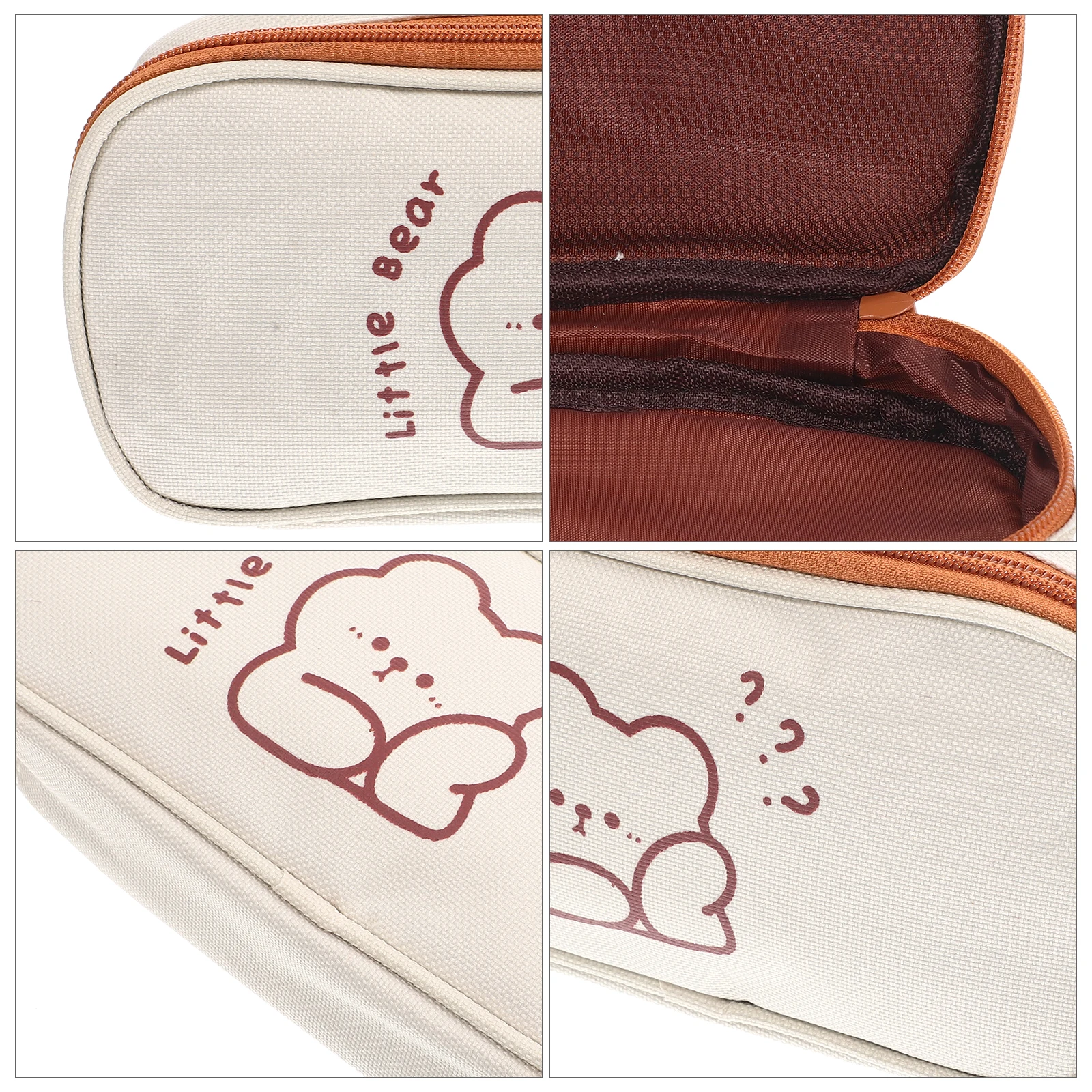 

Pencil Pouch Aesthetic Case Stationery Cartoon Makeup Brush Reusable Bag Canvas