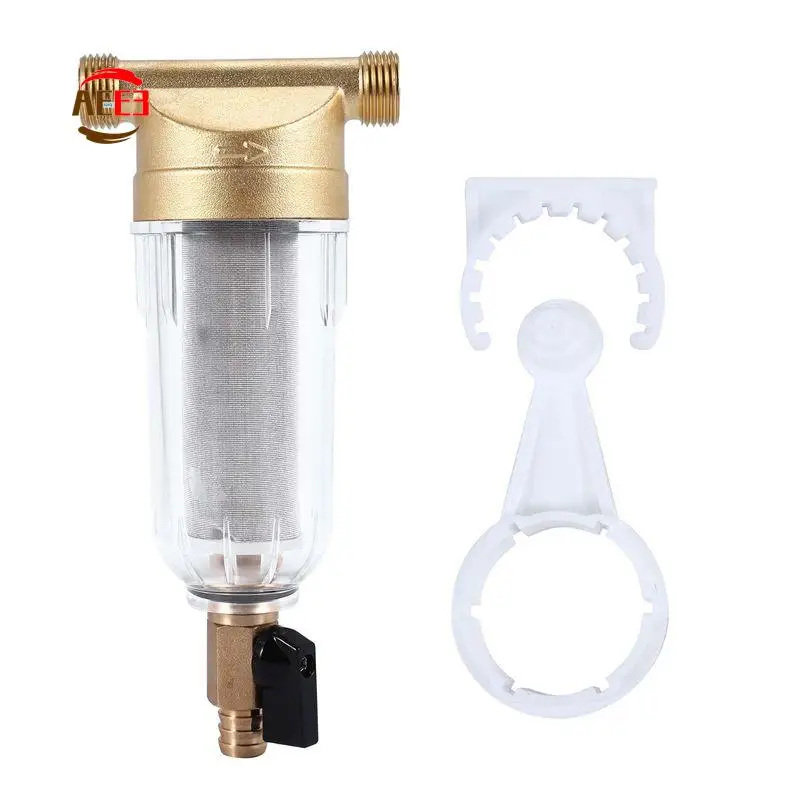 AEE3-4 Split-Mouth Water Filters Front Purifier Copper Lead Pre-Filter Backwash Remove Rust Contaminant Sediment Pipe
