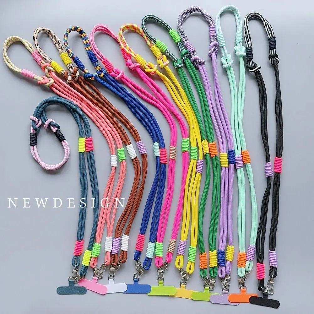 1 Pc Nylon Mobile Phone Back Clip Holder Bowknot Chain Rope Smartphones Rope Endant Decor Crossbody Chain Stand Girl Gift