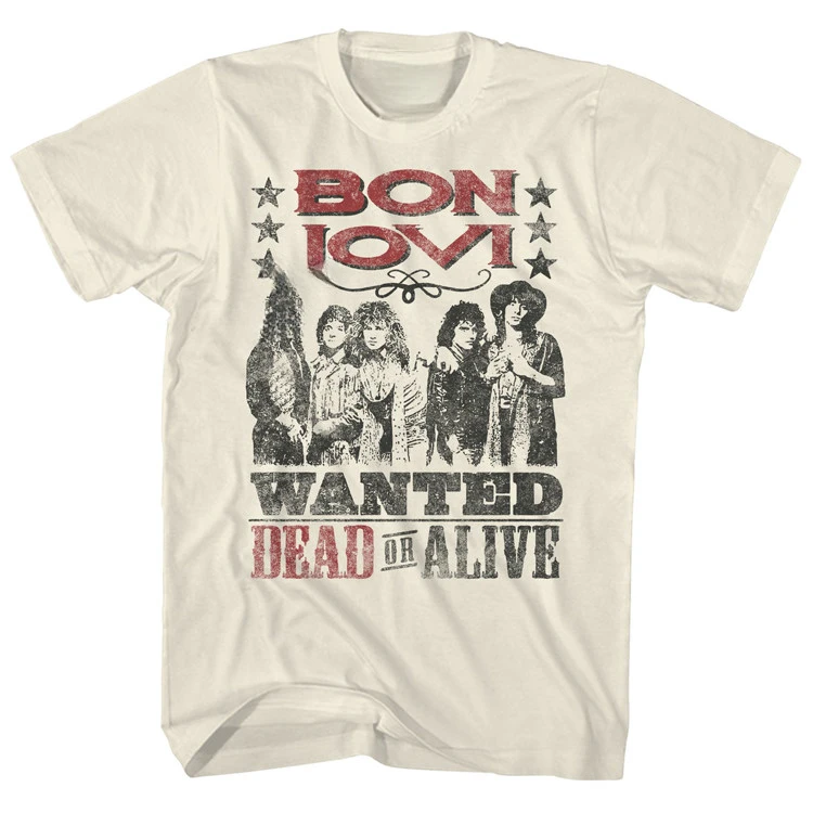 Lässiges T-Shirt der Rockband Metal Bon Jovi für Herren und Damen, Luxusmarke – Detail 3