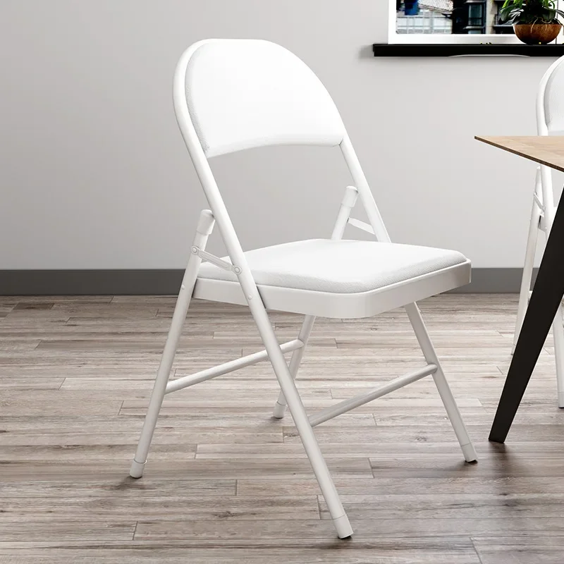 Foldable Back Chair Home Chair Portable Office Chair Conference Chair Computer Chair Dining Chair Dormitory Simple Stool Premium
