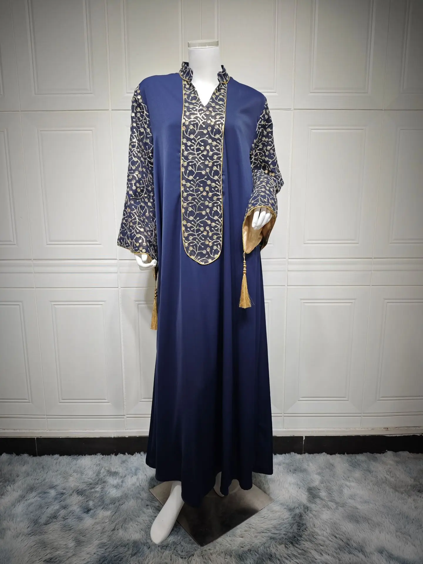 Eid Djellaba เย็บปักถักร้อย Abayas สําหรับชุดสตรีมุสลิม Ramadan ตุรกี Kaftan อิสลามเสื้อผ้าอาหรับ Robe Caftan Marocain Femme Abaya