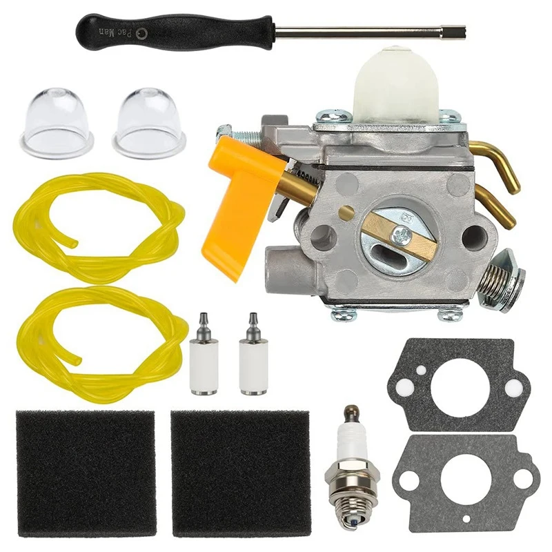 C1U-H60 Carburetor W Tune Up Kit Air Filter for Ryobi Homelite 25Cc 30Cc String Trimmer Brushcutter