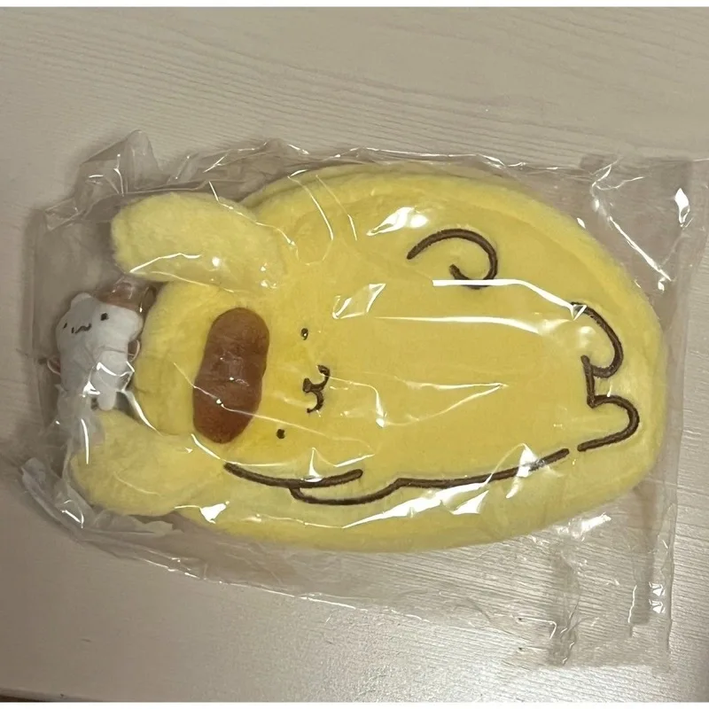 Japonés Kawaii Sanrio Pom Purin buen amigo Mafen'S cumpleaños serie muñeco de peluche estuche para lápices almacenamiento Kawaii bolsa de cosméticos regalo