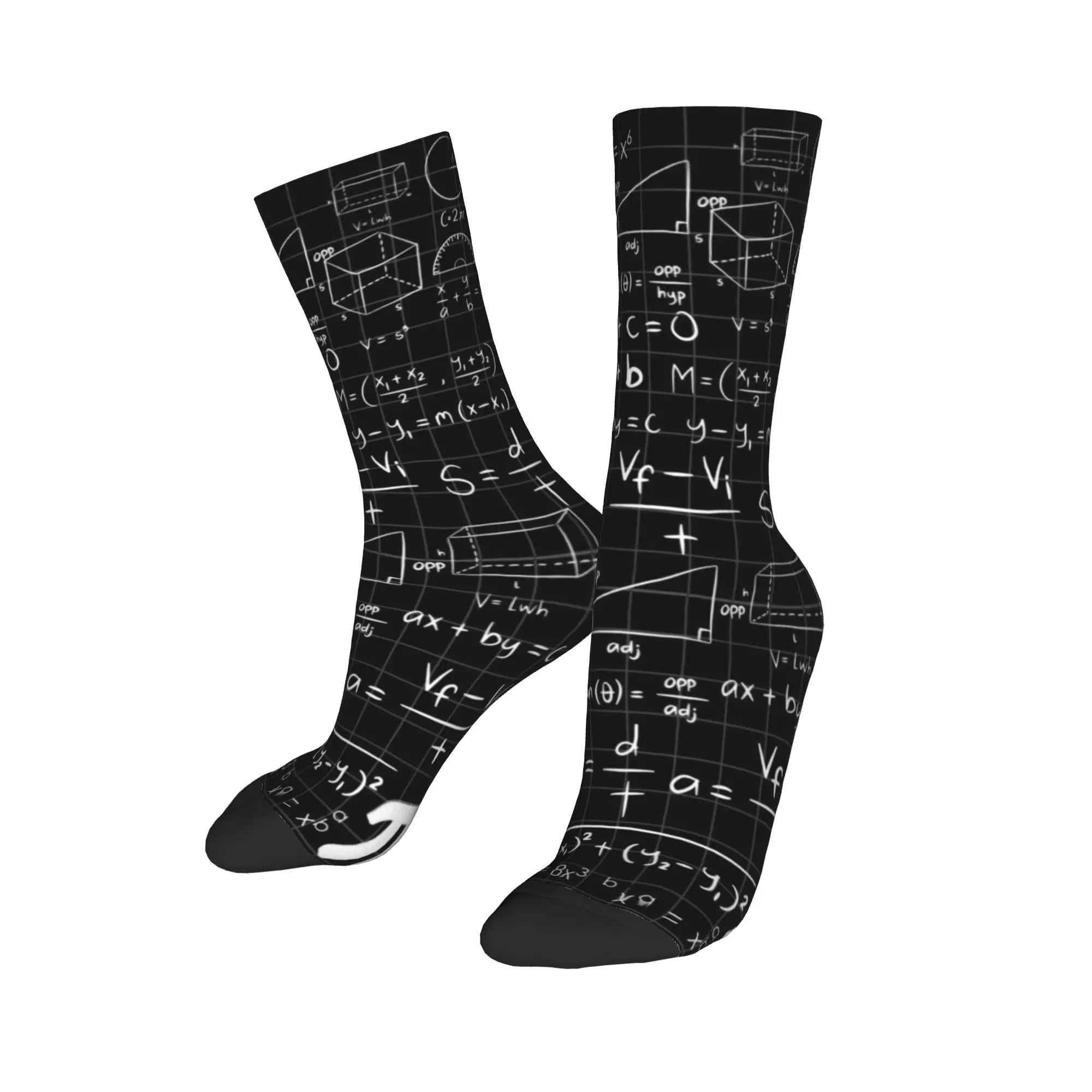 Blackboard Math Pi Print Stockings  Trendy Socks Men High Quality Socks Autumn Running Sports Graphic Non Slip Socks Gift Idea