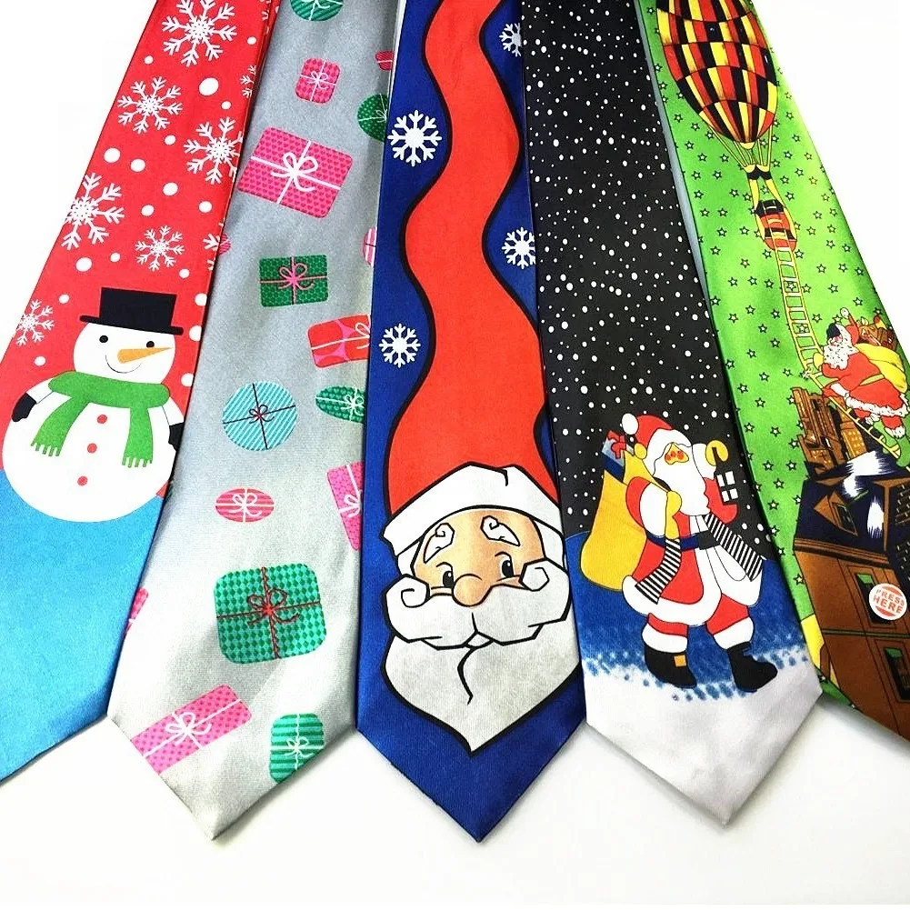 

Popular innovative designs in Europe and America, printed neckties, Christmas decorations, holiday prints, Christmas ties