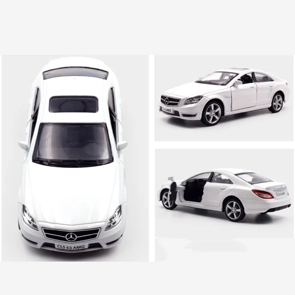 1/36 Scale Benz CLS Model Car Toys Diecast Alloy with Pull Back Rubber Tires Vehicle Models for Boys Kids Gifts Collections