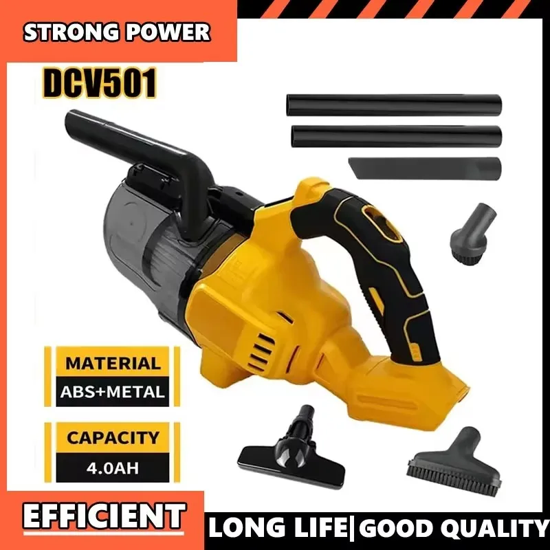 

Беспроводной электрический пылесос Dewalt, бесщеточный пылесос с аккумулятором 20 В, портативный бытовой ручной электрический пылесос для волос