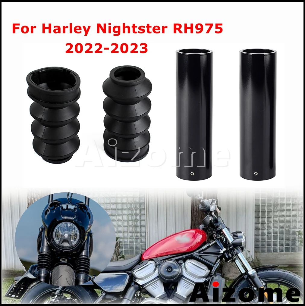 For Harley Nightster 975 RH975 RH 975 RH-975 2022-23 Motorcycle Parts Shock Absorber Protector Front Fork Dust Cover Boot Wraps