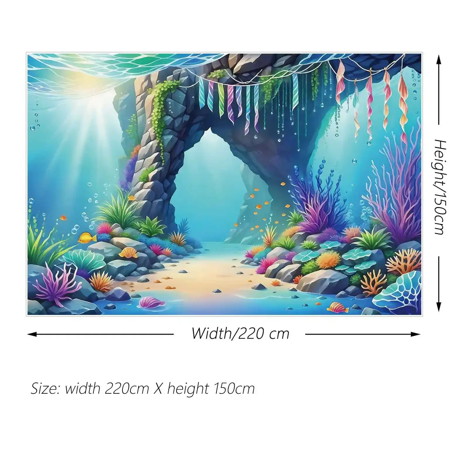 MOON.QG-خلفية التصوير الفوتوغرافي المخصصة تحت البحر ، حفلة عيد ميلاد الطفل ، زخرفة المحيط ، الدعائم اطلاق النار