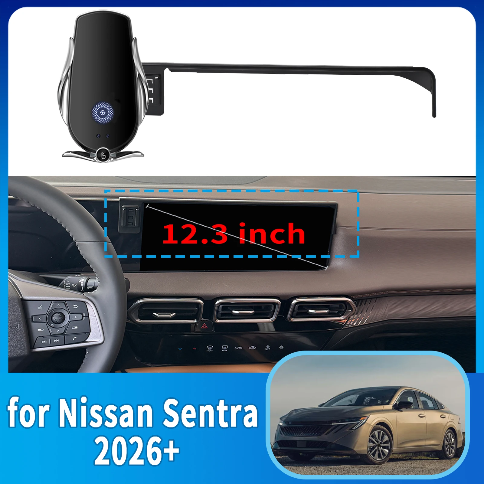 

for Nissan Sentra 2026 2027 Anti-Shake Screen Base Phone Holder Mount Stand ​​ Dedicated Car​​ accessoires