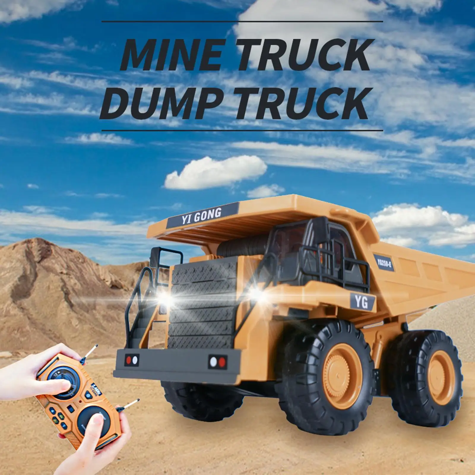 1/24 Scale RC Dump Truck 9 Channels 2.4G Radio Controlled Cars Engineering Model Kids Children Birthday Gifts