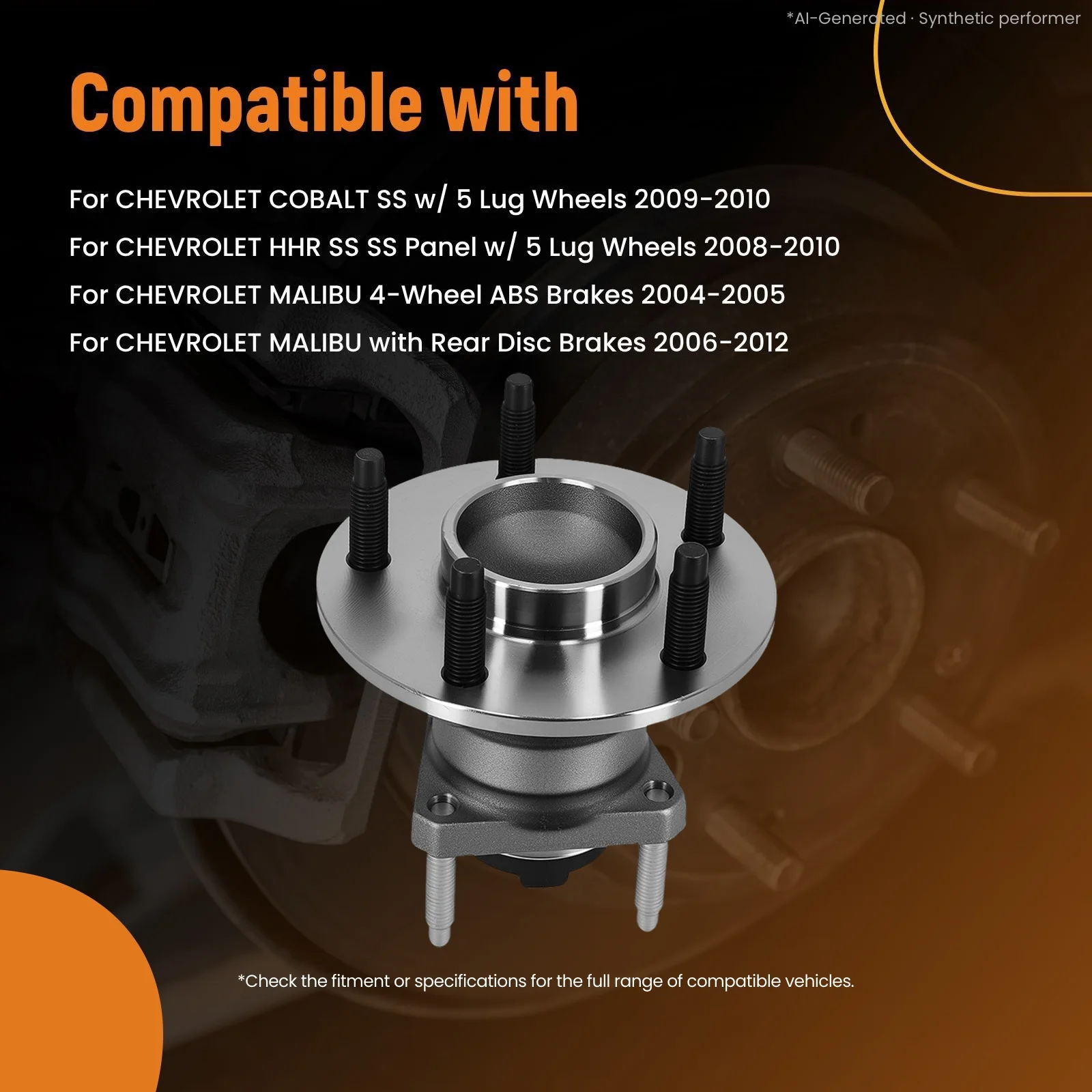 Rear Wheel Bearing Hub for Chevrolet for Cobalt/HHR 2008-2010 for 512285 for 951-844
