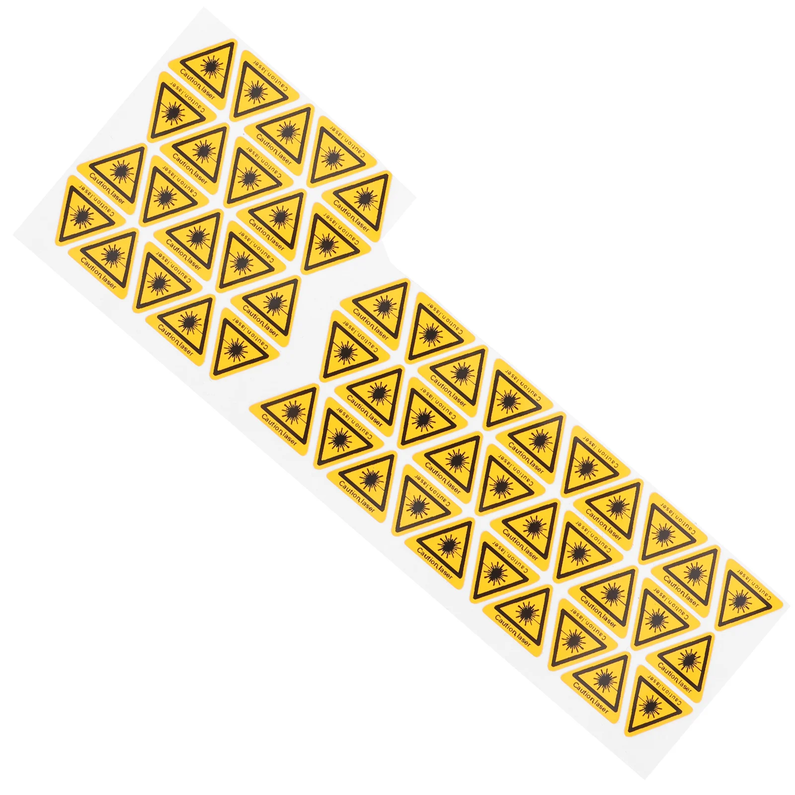 50 Pcs Safety Signs Security Triangle Cautious Decals Caution Pvc Warning