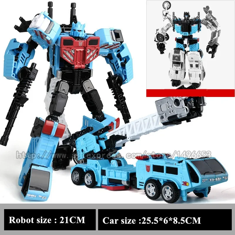 

New HaiZhiXing 5 IN 1 Transformation Toy Anime Devastator Robot Car Action Figures Aircraft Tank Motorcycle Model Kids Gift