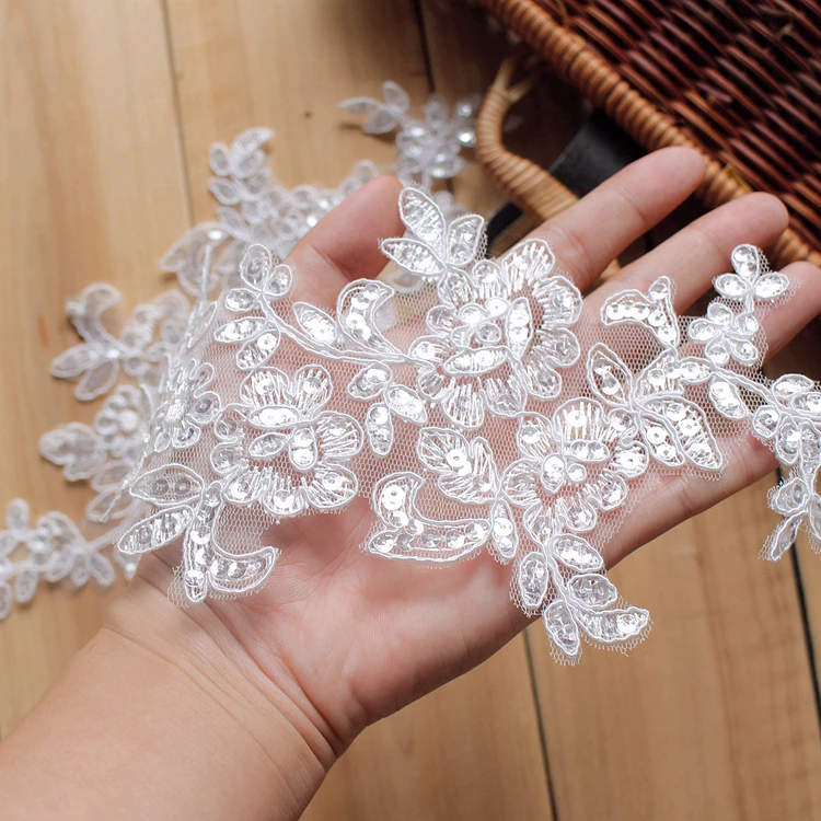 10 Teile/los Multicolor Auto Knochen Blume Spitze Patch Hochzeit Kleid Kleidung Zubehör Kopfschmuck DIY Material – Detail 2