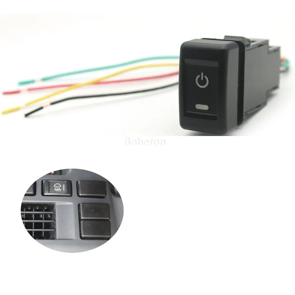 Modified Switch Auto LED Light Power On Off Switch Button Battery Supply With Connector Wire Using For Isuzu KV100 700P