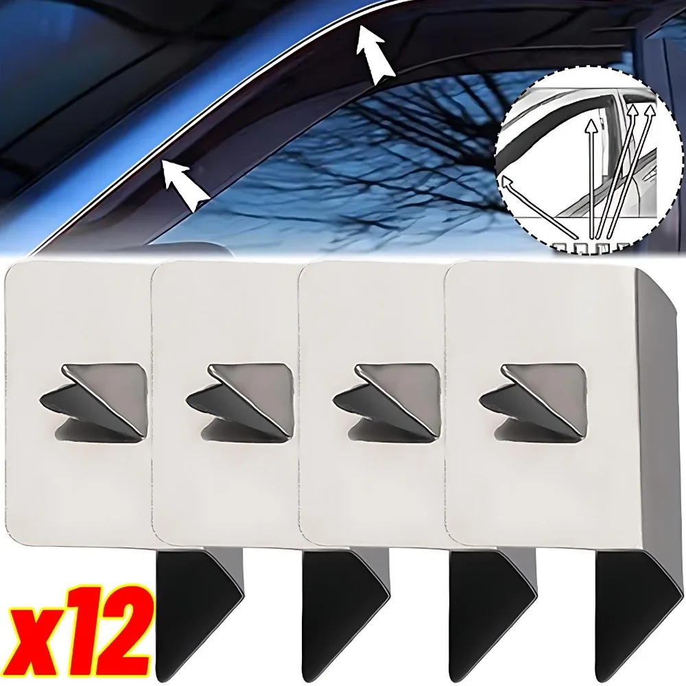 Wind / Rain Deflector Metal Fitting Clips Replacements for Heko G3 SNED Clip Stainless Steel Car Window Deflectors Accessories