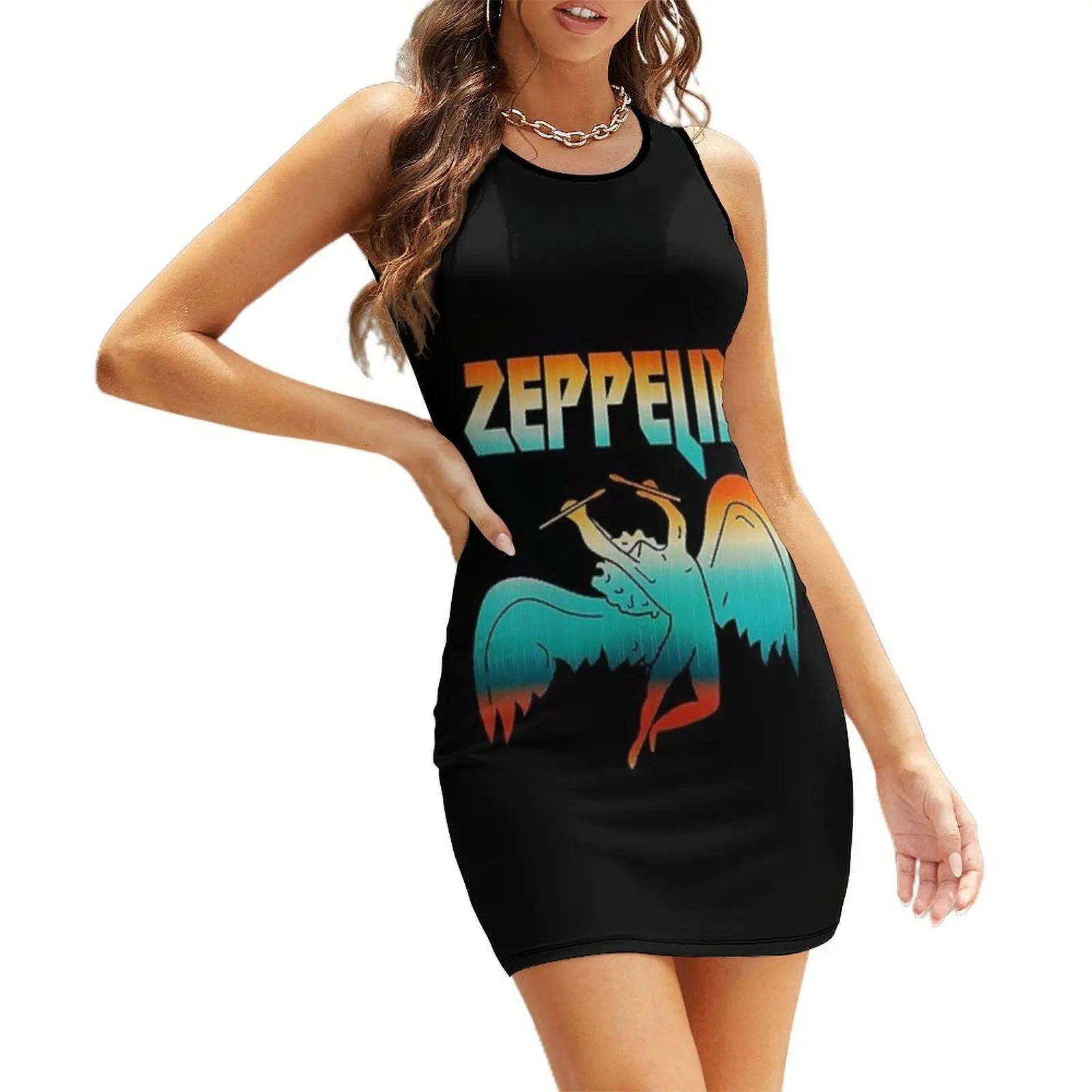 

rainbow blue color Sleeveless Sundress party dresses woman women's evening dresses woman dress