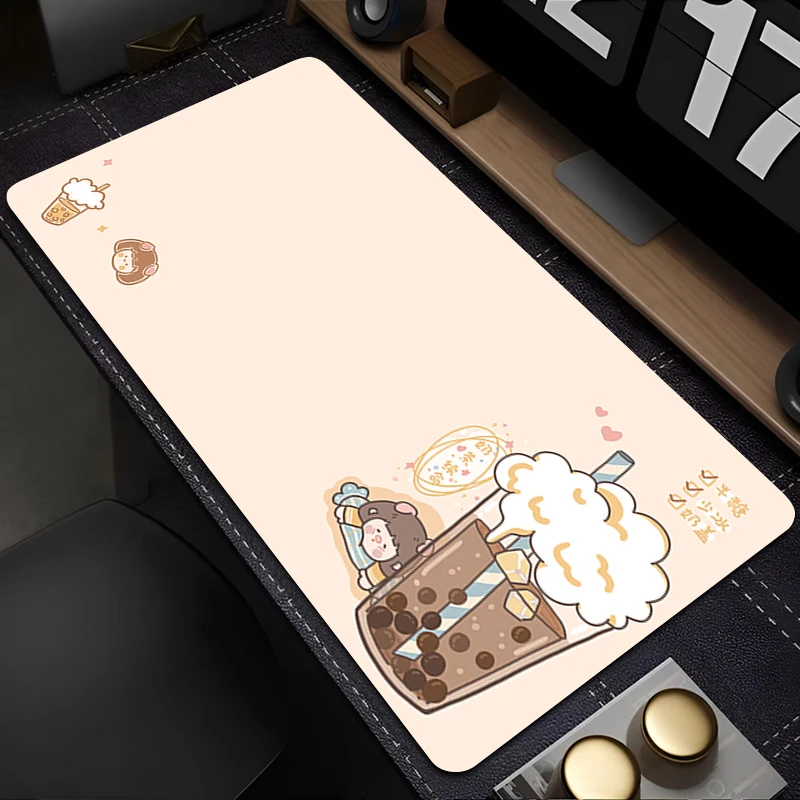 Muismat PC Accessoires Toetsenbord Pad Bureau Mat Anti Slip Cartoon Muismat Rubber Tablet Pad Gaming Milktea Uitgebreide Pad