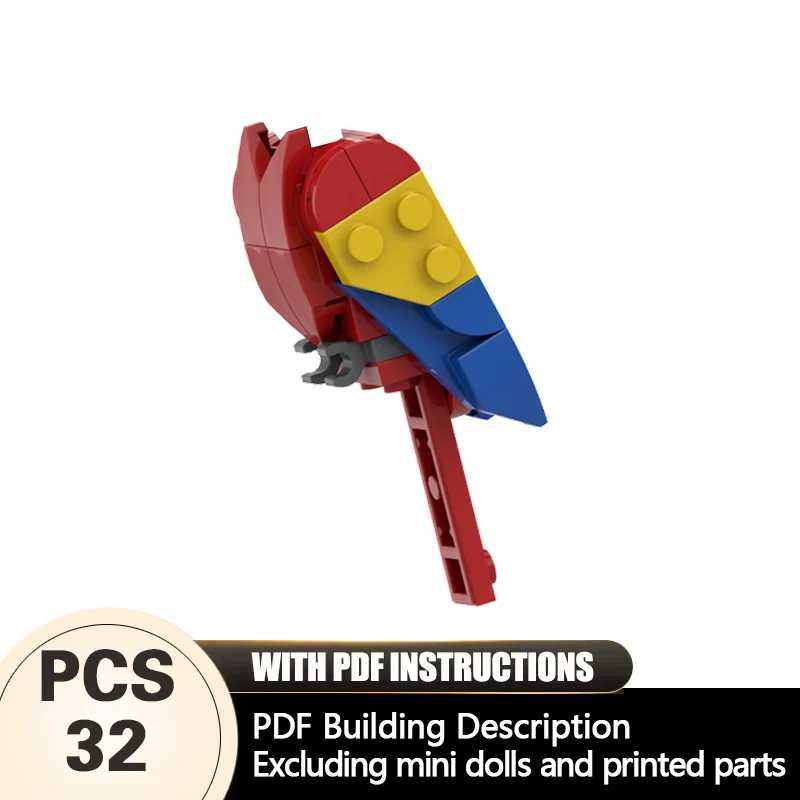 

Creators Animal Series Model MOC Building Bricks Scarlet Macaw Modular Technology Gifts Holiday Assemble Children Toys Suit