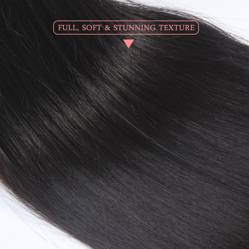 Renda lurus rambut manusia depan rambut manusia Virgin Brasil 13x4 penutup renda Swiss warna alami renda tahan lama dengan rambut bayi