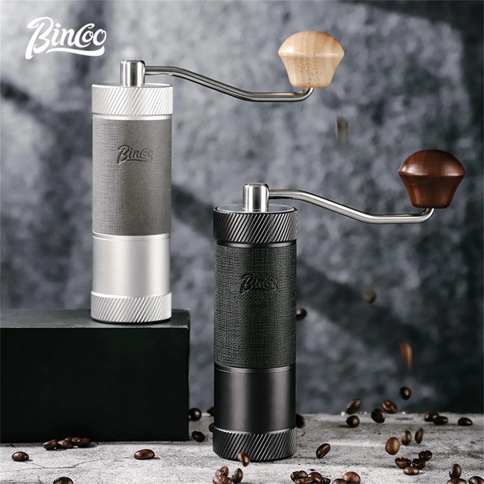 Bincoo Portable SM07 Manual Coffee Grinder Capacity 20g Hand Adjustable 402 Steel 6 Core Hand Espresso Bean Grinder Mill