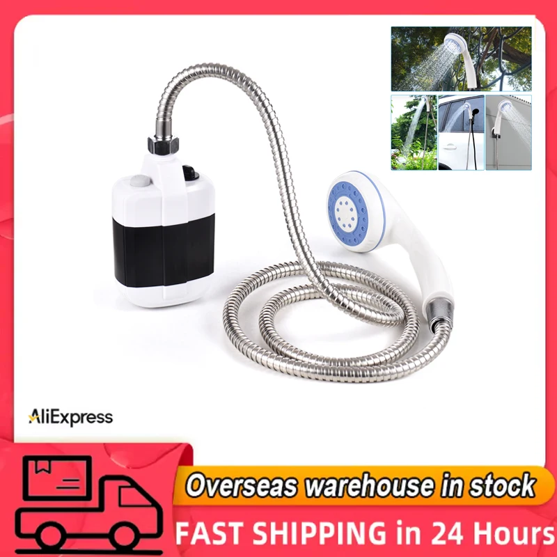 

Portable Camping Shower Outdoor USB Rechargeable Electric Shower Pump for Camping Car Washing Gardening Pet Cleaning