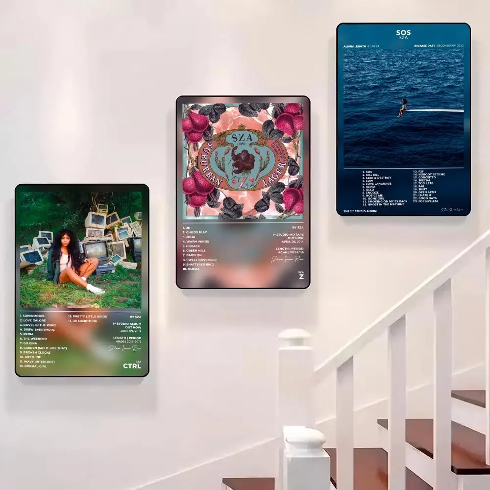 

Modern Pop Rapper Sza Music Album Poster Sticky Wall Waterproof Home Living Room Bedroom Bar Aesthetic Decoration Perfect Gift