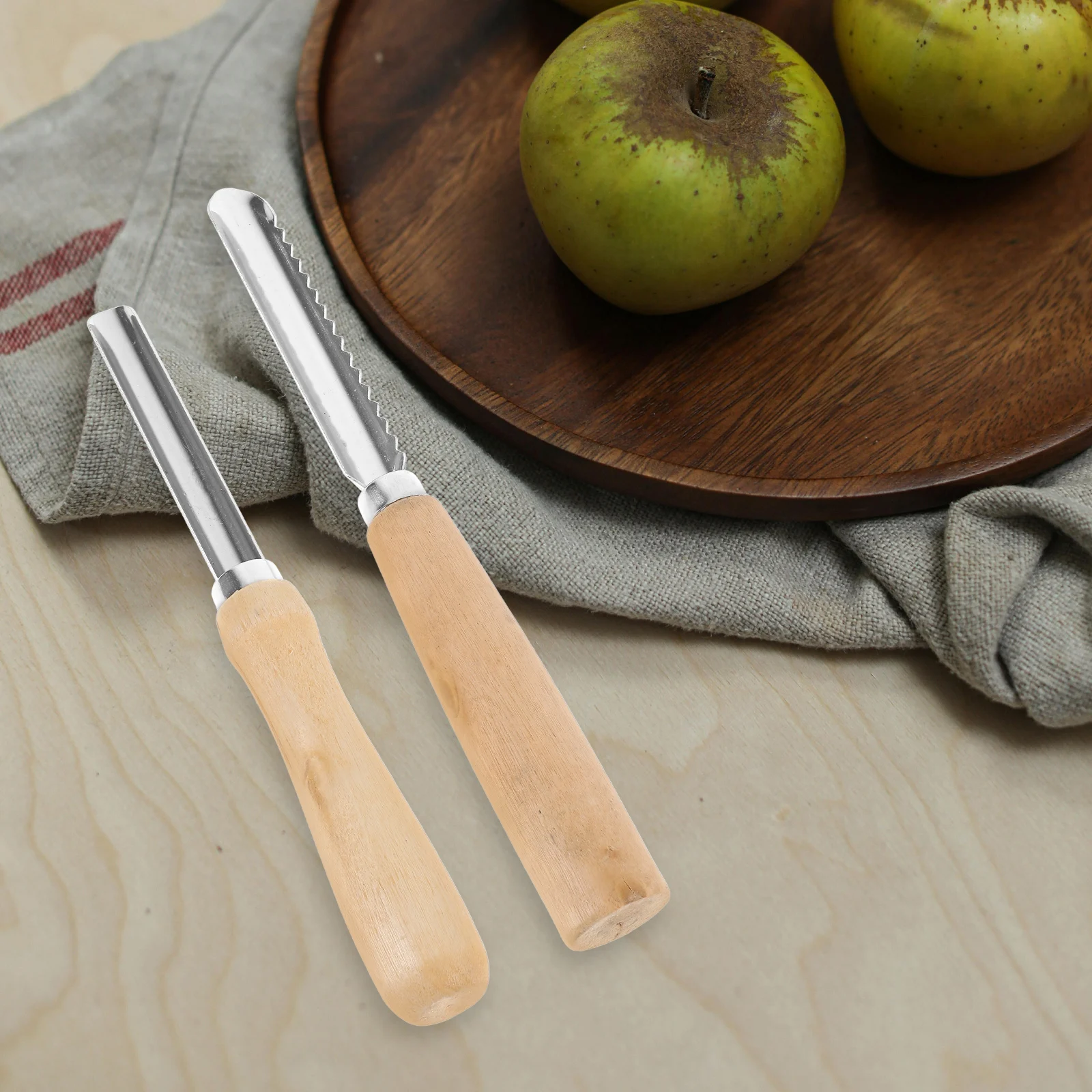 2pcs Fruit Core Remover Tool Stainless Steel Cherry Pitter Red Date Core Remover Portable Manual Kitchen Essentials Serrated