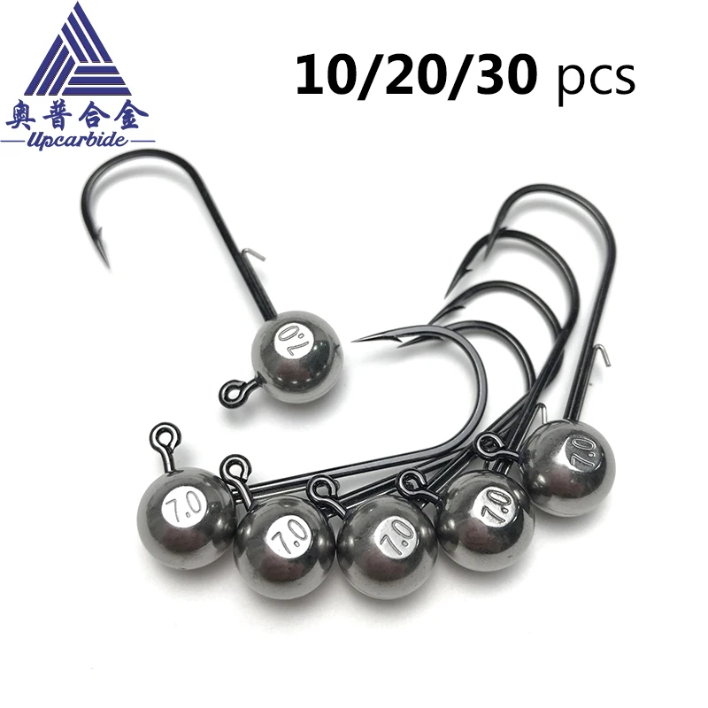 Tungstênio Jig Cabeça Gancho de Pesca Bola Redonda Ganchos Soft Worm Lure Acessórios de Pesca 1.8g a 28g 10 Pcs 20 Pcs 30 Pcs