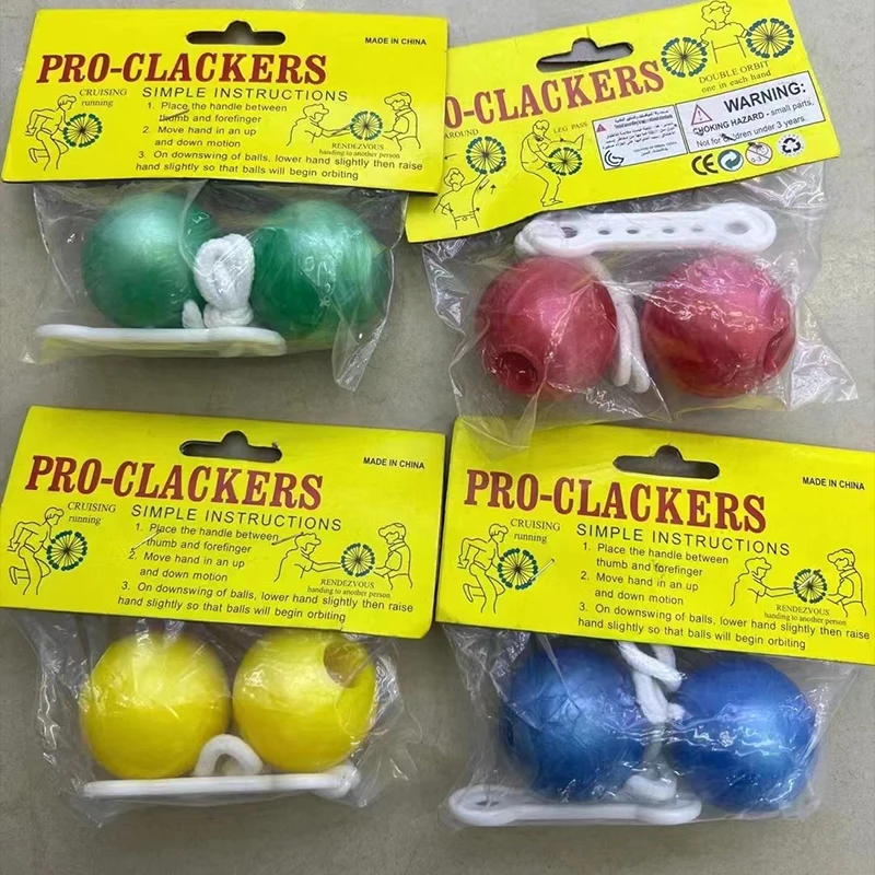 ZK30 Fidget Clack Balls Click Clackers świecące w ciemności koralik Antistress Ball trąbka gwizdek nowe zabawki prezenty dla dzieci