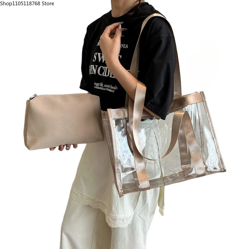 

Прозрачные сумки на плечо из искусственной кожи большой емкости, индивидуальные супер крутые, популярные, модные, стильные дизайнерские женские сумки-тоут