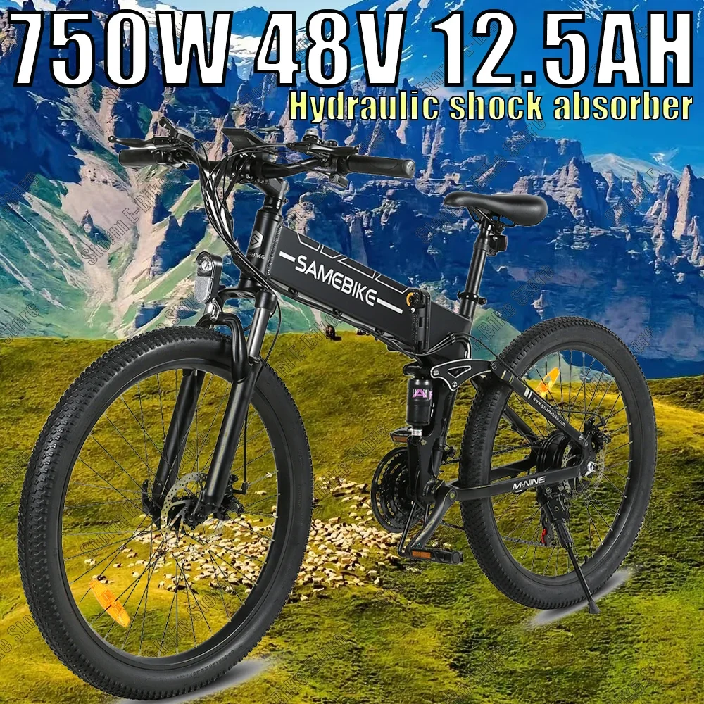 Mountain Off-Road Electric bicycle 750W Motor 48V 12.5AH lithium battery 26-inch tire urban commuter E-Bike Snow Electric Bike