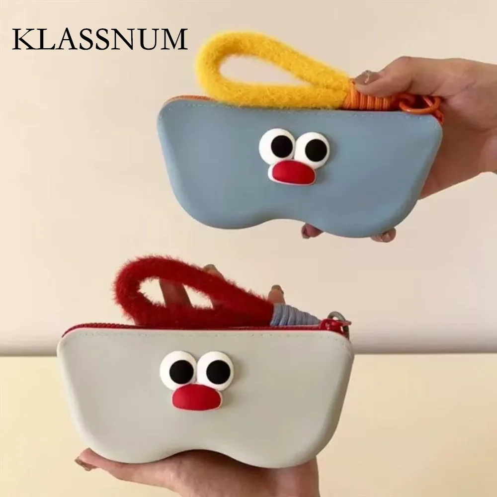 

Cartoon Cute Silicone Glasses Bag Waterproof Sunglasses Protective Cover Portable Trave Multifunctional Storage Case Hanging Bag