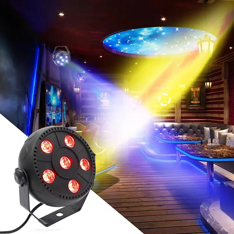 LED Par Light 6x3W RGBW DJ Controller Disco Party Holiday Christmas Bar Club Wedding Birthday Gig Stage Light