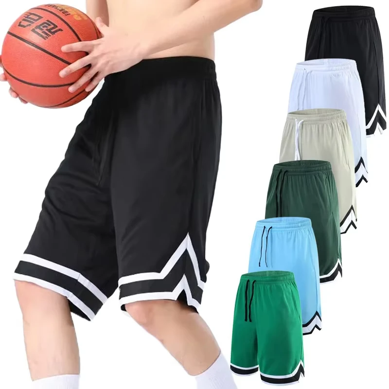 

New Basketball Shorts Fitness Men Breathablet Outdoor Running Sports Tranning Sweatpants Zipper Pockets Loose Beach Shorts Moto