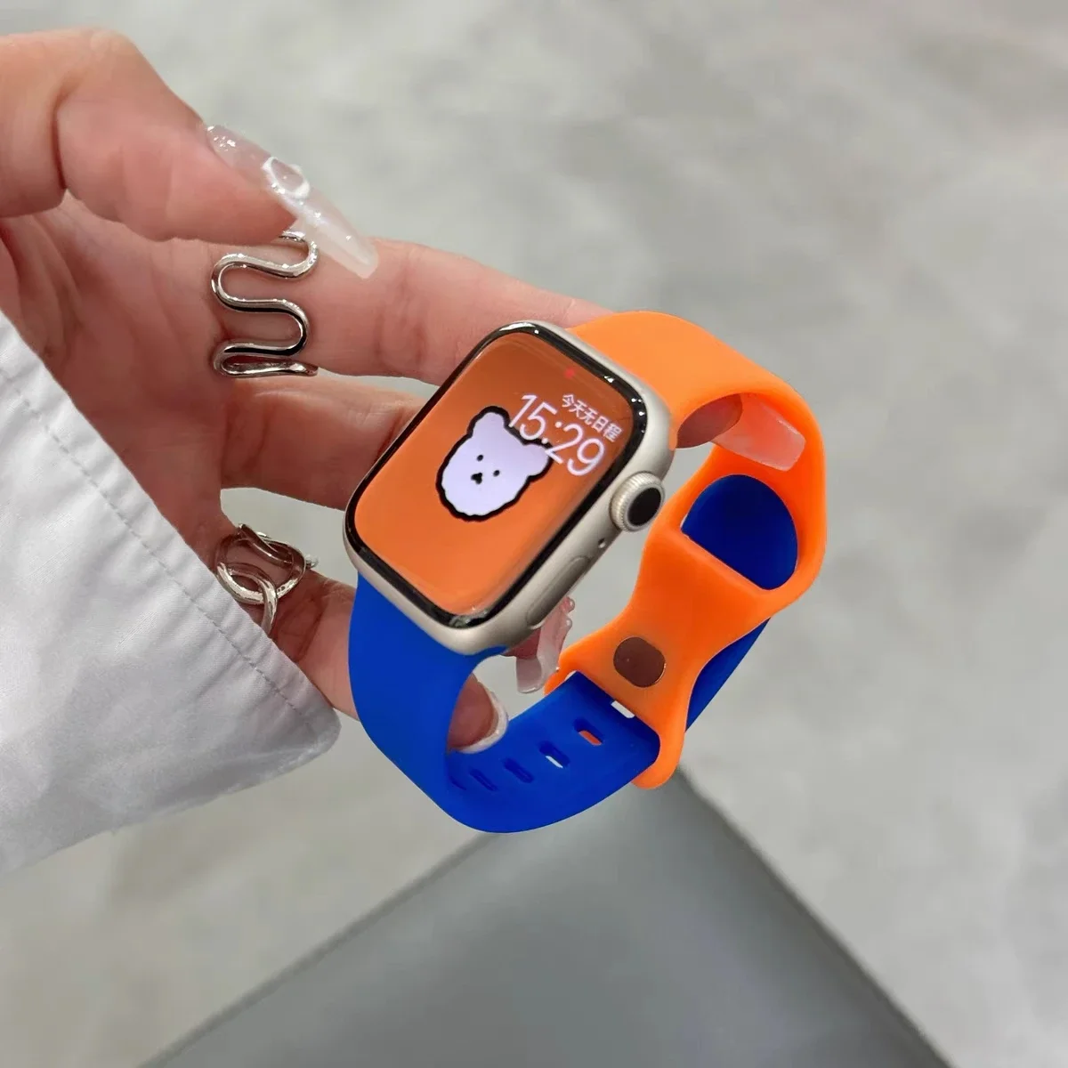 고품질 실리콘 스트랩 애플 워치 밴드 여성용 시리즈 울트라 11/10/9/8 38mm 40mm 41mm 42mm 44mm 45mm 46mm 49mm