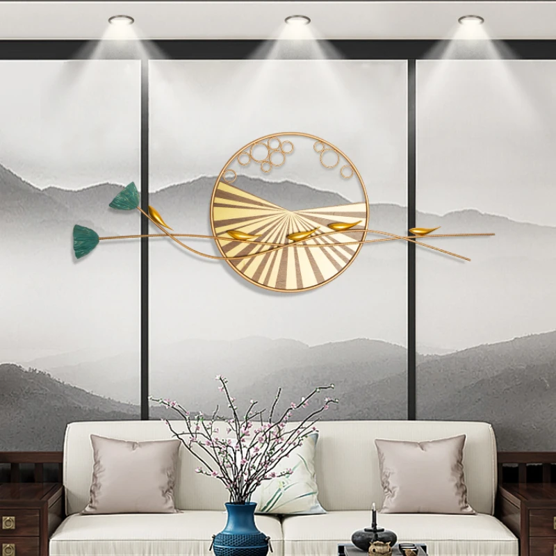 

New Chinese wall decoration light luxury wall hanging creative Zen home dining room bedroom living room sofa background wall