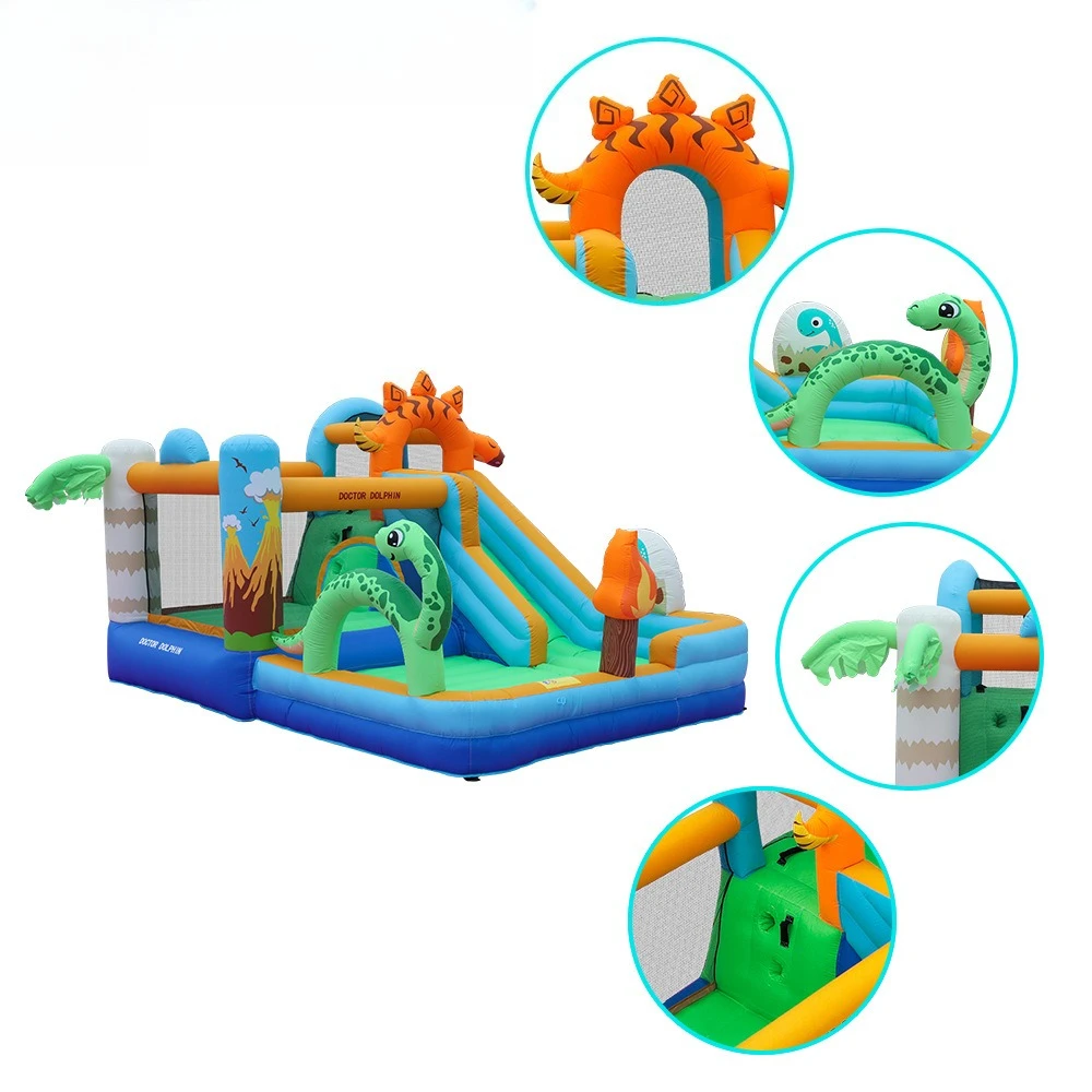 Children's inflatable castle household small slide indoor and outdoor portable amusement castle slide combination
