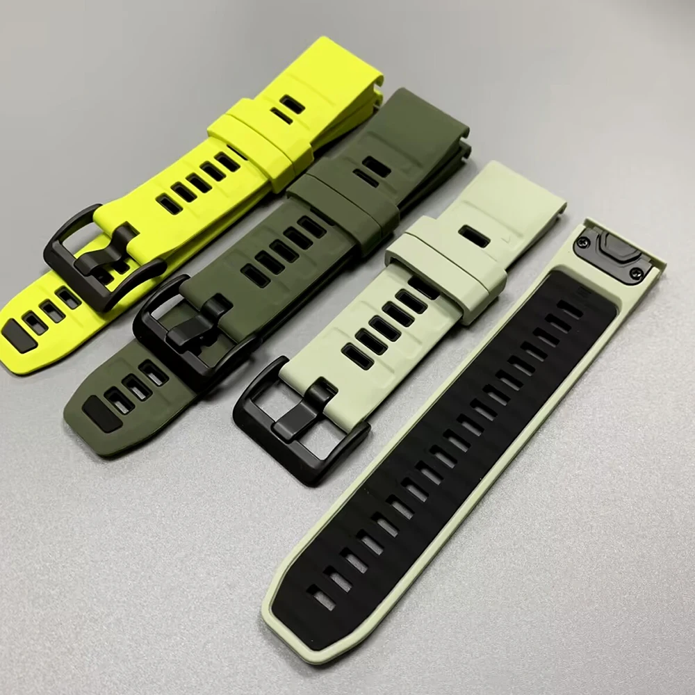 26mm 22mm Silikon-Uhrenarmband für Garmin Fenix 7 7X 8 8 Pro/Quatix 8/Tactix 8 AMOLED 47mm 51mm/Epix Pro/Enduro 3 Quick Fit Armband