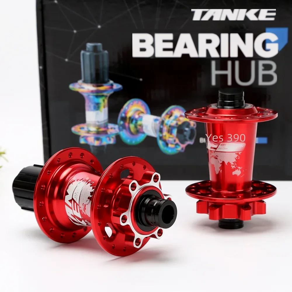 TANKE 120 Click Hub 6 Bearing MTB Mountain Bike Hub Front Rear 28 32 36 Holes QR Thru-axle Exchange Disc Brake Bicycle Hubs HG