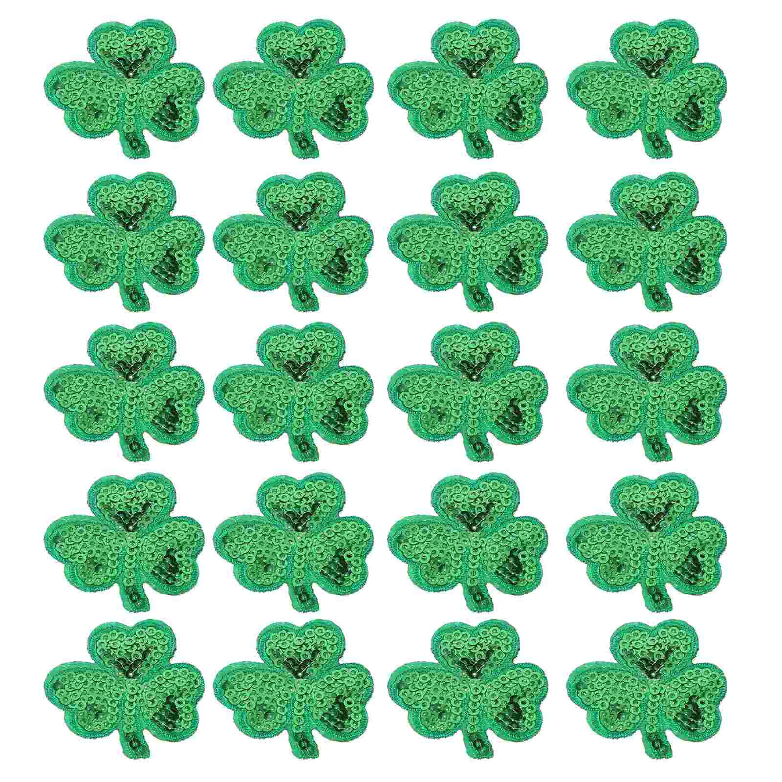 Adhesive Patch Shamrock Patches DIY Holiday Decor Manual Clothes Stickers Non-woven Fabric Miss