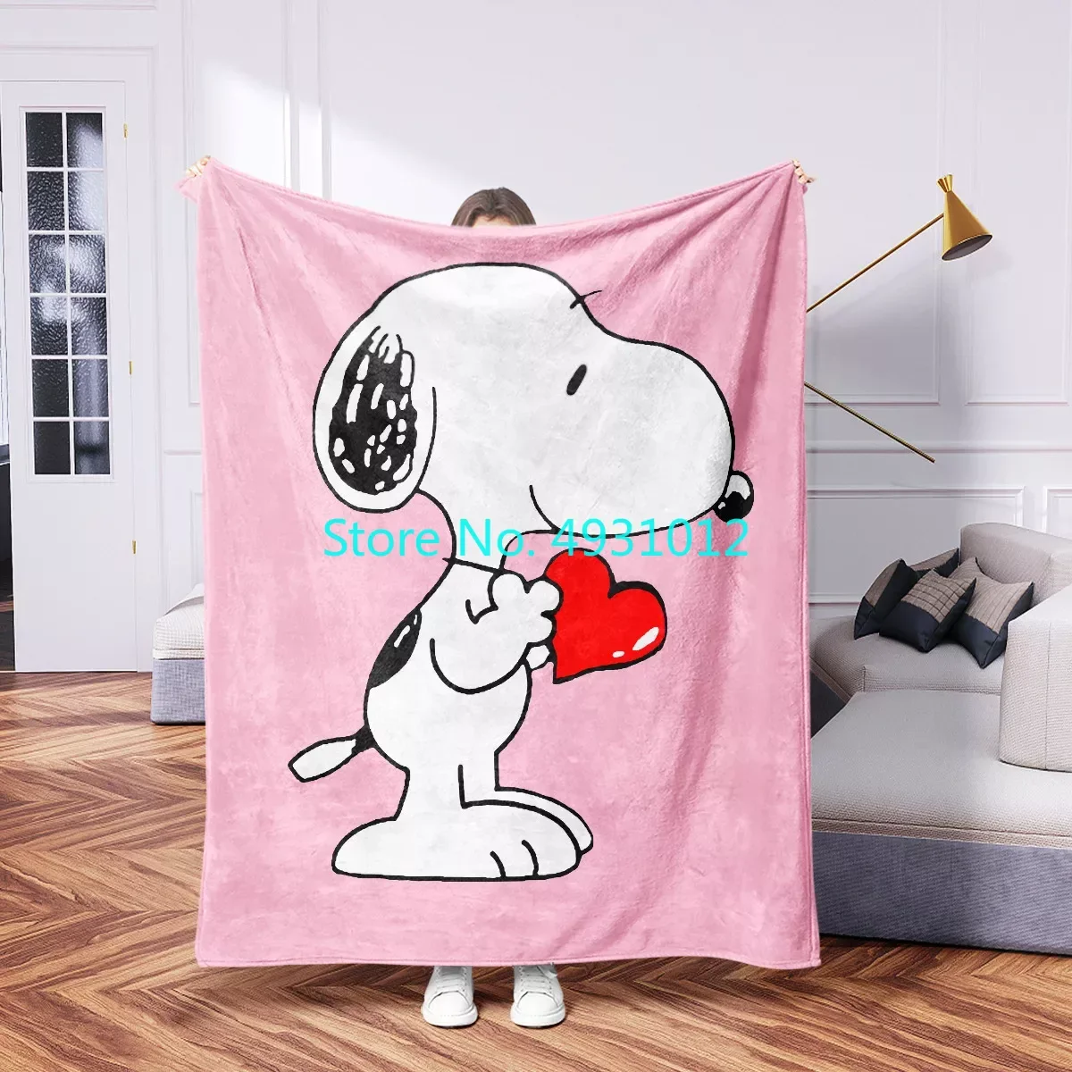 Anime Snoopy Fall Nap Blanket 70x100cm 3D Flannel Sherpa Blankets Indoor School Cloak Baby Kids Gift Throw Sofa Bedroom