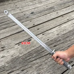 Handmade forjado aço inoxidável Wrench Régua, Multifuncional Medição Régua, Car Emergency Defesa, Janela Quebrando Ferramenta, ao ar livre