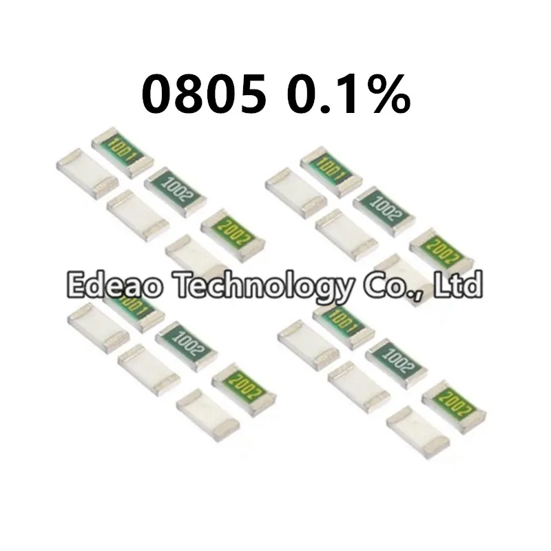 SMD 저항기 0805 0.1% 1R ~ 1M 1 10 100 150 220 330 ohm 1K 2.2K 10K 100K 0R 1R 10R 100R 150R 220R 330R 1M, 20 개/로트