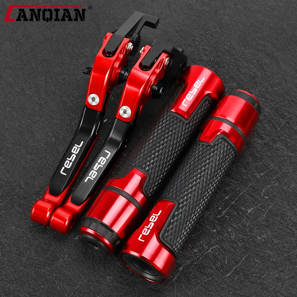 

Motorcycle Folding Extendable Adjustable Clutch Brake Levers Handbar End Grips FOR HONDA REBEL REBEL 250 CMX250C CMX 250C CA250